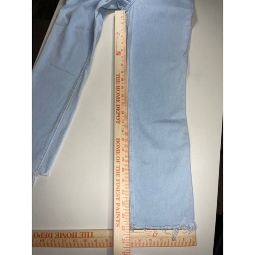 Paige Cindy Crop Jeans W/26 Blue Raw Hem Kokomo 6905H36-4906 LN - Picture 10 of 14